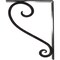 Ekena Millwork Edwards Wrought Iron Bracket, (Triple center brace), Antiqued Silver 2"W x 10"D x 12"H BKTM02X10X12TEDASV - alternate 5